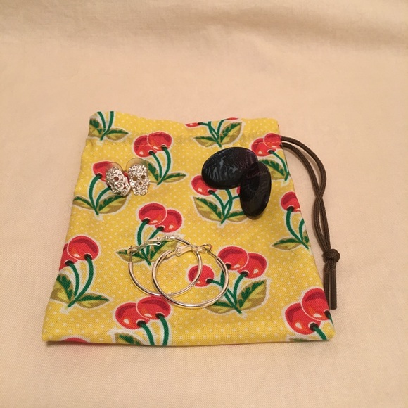 Skull, Metallic, & Hoop Earring Set with Bag - Picture 2 of 3